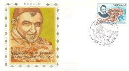 Monaco FDC 1976 Yvert 1067 Saint Vincent De Paul - FDC