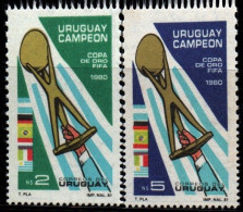 1981 Uruguay Hand Holding Gold Cup Victory  #1099 - 1100  ** MNH - Uruguay