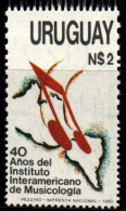 1981 Uruguay Eight Notes On Map Of Americas #1101  ** MNH - Uruguay