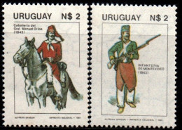 1981 Uruguay Army Day Cavalry Soldier Infantryman #1106 - 1107  ** MNH - Uruguay