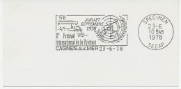 Specimen Postmark Card France 1978 International Festival Of Painting - UN - United Nations - Sonstige & Ohne Zuordnung