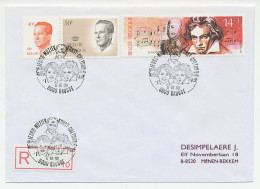 Registered Cover / Postmark Belgium 1990 Youth Music - Ludwig Van Beethoven - Musique