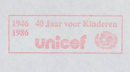 Meter Cover Netherlands 1986 UNICEF - 40 Years For Children - ONU