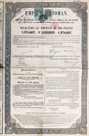 Constantinople 1870: Empire Ottoman - Obligation Au Porteur 400 Francs - Other & Unclassified