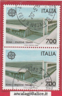 USATI ITALIA 1987 - Ref.0556C "EUROPA UNITA" 1 Val. In Coppia - - 1981-90: Used