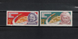 Cuba 1964 Space, Cosmonauts Set Of 2 MNH - America Del Nord
