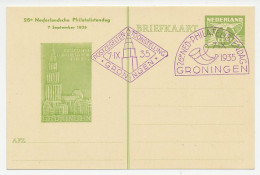 Postal Stationery Netherlands 1935 Stamp Exhibition Groningen - Autres & Non Classés