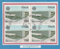 USATI ITALIA 1987 - Ref.0556D "EUROPA UNITA" 1 Val. In Quartina - - 1981-90: Usati