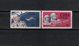 Cuba 1965 Space, Spaceship Woshod 2 Set Of 2 MNH - América Del Norte