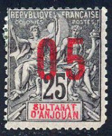 Anjouan 1912 Yvert 24A * B Charniere(s) - Ungebraucht