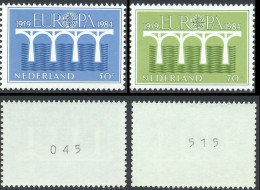 Pays-Bas 1984 Yvert 1221b / 1222b ** TB Roulette Avec Chiffre - Unused Stamps