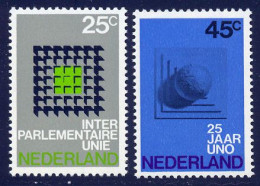 Pays-Bas 1970 Yvert 916 / 917 ** TB - Neufs