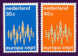 Pays-Bas 1972 Yvert 958 / 959 ** TB - Ongebruikt