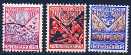 Pays-Bas 1927 Yvert 195 - 197 - 198 (o) B Oblitere(s) - Usati