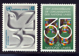 NU (Geneve) 1980 Yvert 92 / 93 ** TB - Unused Stamps