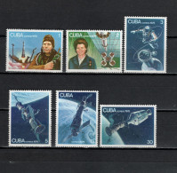 Cuba 1976 Space, 15th Anniversary Of Manned Space Flights Set Of 6 MNH - Amérique Du Nord