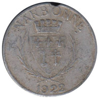 NARBONNE - 08.01 - Monnaie De Nécessité - 10 Centimes 1922 - Monétaires / De Nécessité