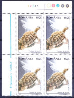 Romania 1996 MNH Blk Color Guide, Hermanns Tortoise, Reptiles, Turtles - Tartarughe