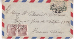 Spain - 1951 - Airmail - Letter - Sent To Buenos Aires, Argentina - Caja 30 - Cartas & Documentos