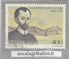 USATI ITALIA 1987 - Ref.0558A "SANT'ALFONSO DE LIGUORI" 1 Valore - - 1981-90: Usati