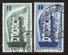 Allemagne Federale 1956 Yvert 117 / 118 (o) B Oblitere(s) - Usados