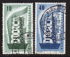 Allemagne Federale 1956 Yvert 117 / 118 (o) B Oblitere(s) - Used Stamps