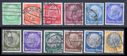 Allemagne Empire 1932 Yvert 444-8-450/55-457-8-460-1 (o) B Oblitere(s) - Usati