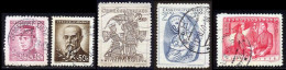 Tchecoslovaquie 1948 Yvert 403-404-468-485-487 (o) B Oblitere(s) - Used Stamps