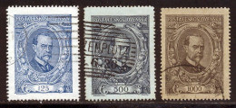 Tchecoslovaquie 1920 Yvert 152 / 154 (o) B Oblitere(s) - Gebraucht