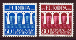 Liechtenstein 1984 Yvert 778 / 779 ** TB Coin De Feuille - Unused Stamps