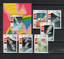 Cuba 1979 Space, Set Of 6 + S/s MNH - North  America