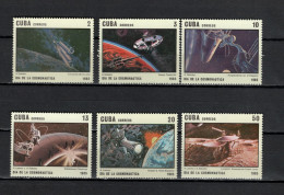 Cuba 1985 Space, Set Of 6 MNH - America Del Nord