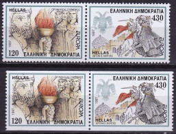 GREECE 1997 Europe / CEPT Both Pairs MNH Vl. 1985/1986 + 1985/1986 A - Nuevos