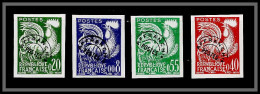 France Préoblitere PREO N°119 / 122 PROMO Coq Gaulois (french Rooster) Non Dentelé ** MNH Imperf Cote 100 - 1951-1960