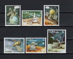 Cuba 1978 Space, Set Of 6 MNH - America Del Nord