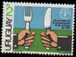 1982 Uruguay World Food Day Fork Knife  #1125 ** MNH - Uruguay