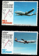 1982 Uruguay 25th Anniv Of Lufthansa's Uruguay - Germany Flight #1126 - 1127 ** MNH - Uruguay