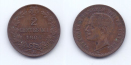 Italy 2 Centesimi 1905 R - 1900-1946 : Vittorio Emanuele III & Umberto II