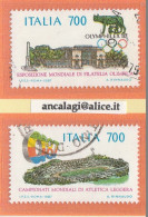 USATI ITALIA 1987 - Ref.0560 "CAMPIONATI DI ATLETICA LEGGERA" Serie Di 2 Val. - - 1981-90: Usati