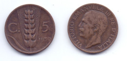 Italy 5 Centesimi 1930 R - 1900-1946 : Vittorio Emanuele III & Umberto II