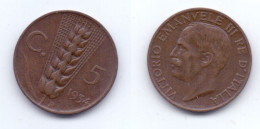 Italy 5 Centesimi 1934 R - 1900-1946 : Victor Emmanuel III & Umberto II