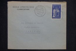 LUXEMBOURG - Enveloppe  De L'Ecole Apostolique Clairefontaine De Eischen Pour Paris En 1957  - L 151610 - Brieven En Documenten