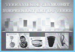 Belgïe-Belgique-2024-Zwart Wit-Ongetand-Non Dentelé-Verrassende Glaskunst-La Verrerie S/la Loupe-Surprenant Art Du Verre - Feuillets N&B Offerts Par La Poste [ZN & GC]