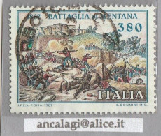 USATI ITALIA 1987 - Ref.0563 "BATTAGLIA DI MENTANA" 1 Val. - - 1981-90: Usati