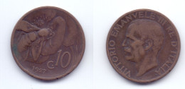 Italy 10 Centesimi 1927 R - 1900-1946 : Victor Emmanuel III & Umberto II