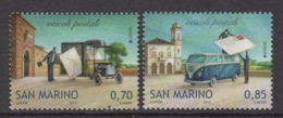 2013 San Marino Europa Mail Transport Volkswagen Camper Complete  Set Of 2 MNH - Nuovi