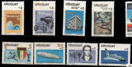 1983 Uruguay Brasiliana Automobile UPAE Painter World Cup Zeppelin #1140 - 1147 ** MNH - Uruguay