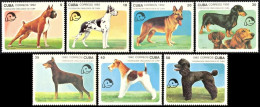 Cuba 1992, Dog Breeds - 7 V. MNH - Honden