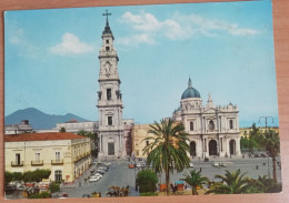 CARTOLINA AUTOMOBILI 1967 ITALIA NAPOLI POMPEI SANTUARIO Italy Postcard ITALIEN Postkarte - Pompei