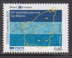 2014 San Marino Europost Maps      Complete  Set Of 1 MNH - Neufs